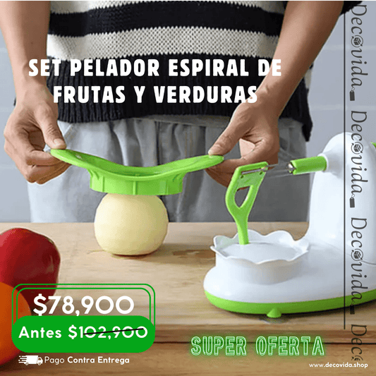 Set Pelador Espiral de frutas y verduras